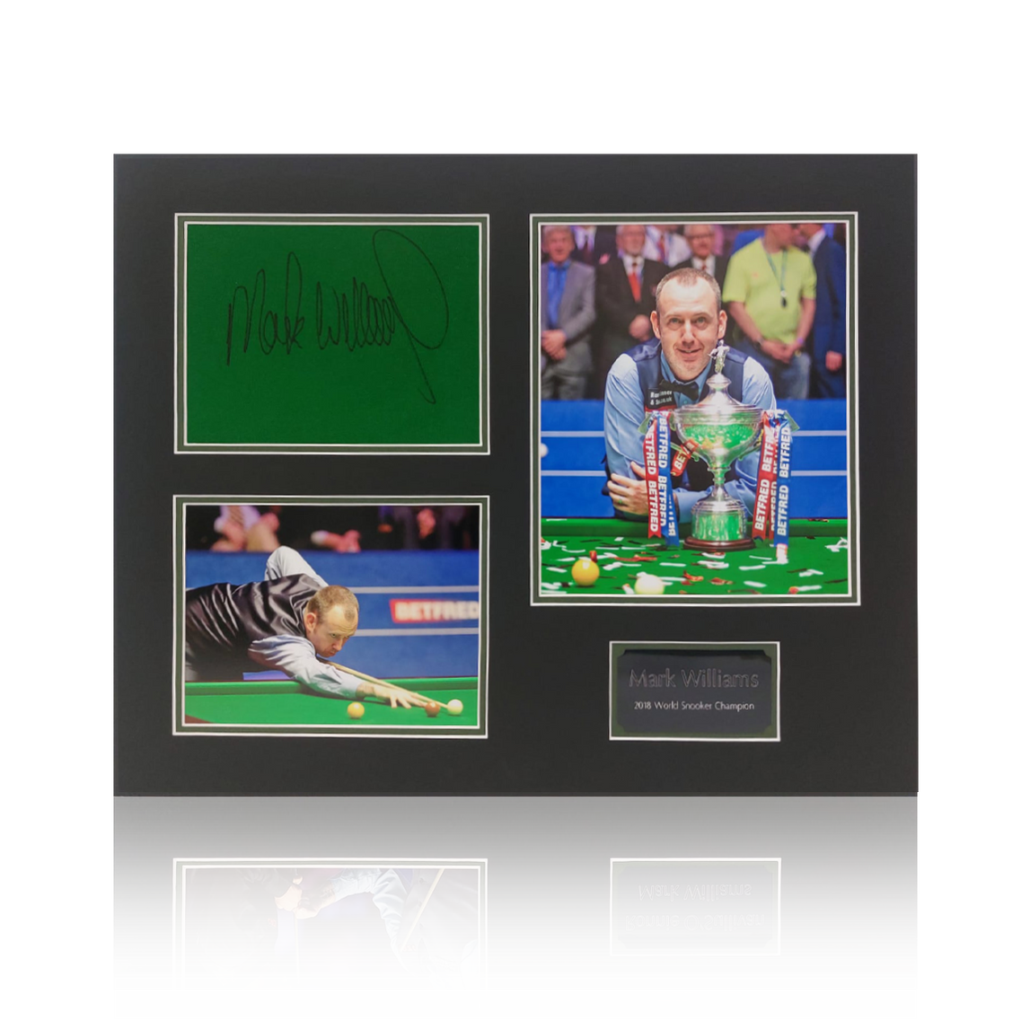 Mark Williams Signed Baize Display – Ronnie O'Sullivan Shop